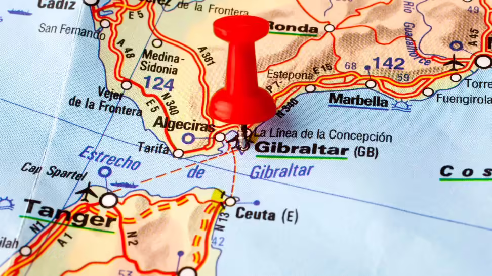 Gibraltar on the world map